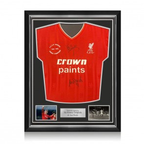 Sir Kenny Dalglish And Ian Rush Signed Liverpool 1985-86 Football Shirt. Superior Frame
