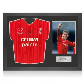 Kenny Dalglish Signed Liverpool 1985-86 Football Shirt. Icon Frame