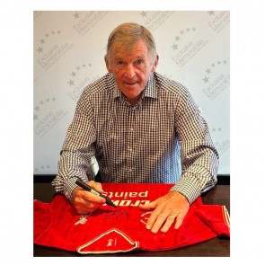 Kenny Dalglish Signed Liverpool 1985-86 Football Shirt. Deluxe Frame