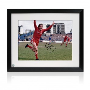 Kenny Dalglish Signed Liverpool Football Photo: Championship Goal. Framed