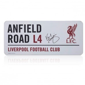 Kenny Dalglish Signed Liverpool Street Sign