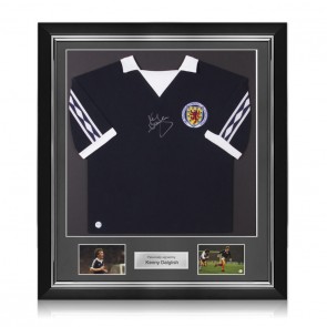 Kenny Dalglish Signed Scotland 1978 Football Shirt. Deluxe Frame