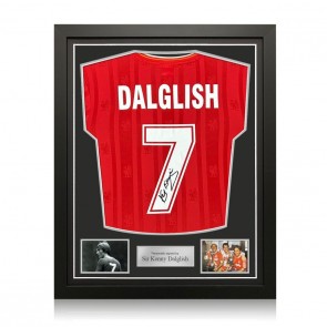 Kenny Dalglish Back Signed Liverpool 1985-86 Football Shirt. Standard Frame