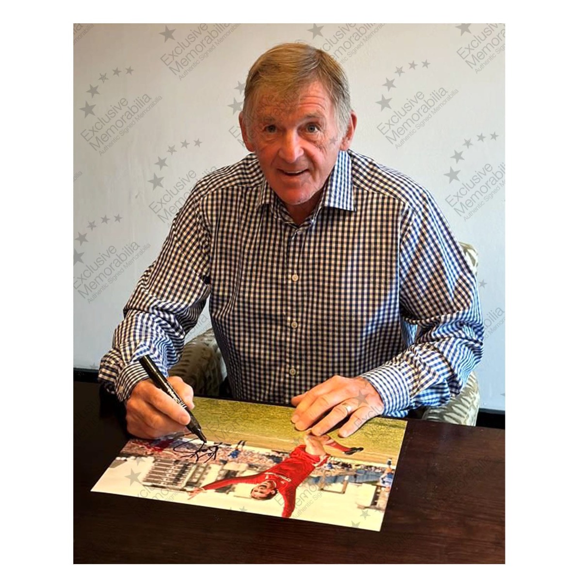 Sir Kenny Dalglish Signed Liverpool Football Photo: Championship Goal. Deluxe Frame