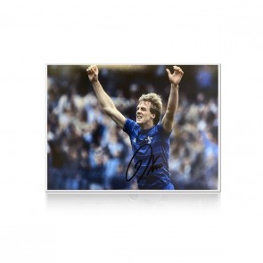 Kerry Dixon Signed Chelsea Football Photo: Celebration (Mini)