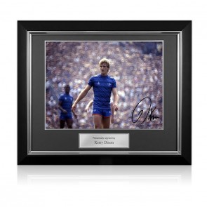 Kerry Dixon Signed Chelsea Photo: Club Legend. Deluxe Frame