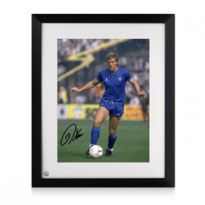 Kerry Dixon Signed Chelsea Photo: Vs Watford. Framed
