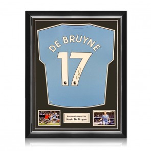 Kevin De Bruyne Signed Manchester City 2021-22 Football Shirt. Superior Frame