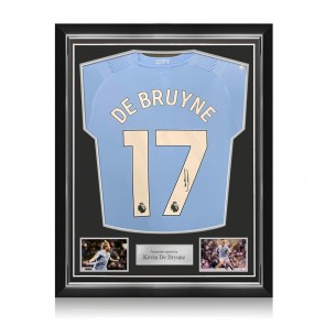 Kevin De Bruyne Signed Manchester City 2023-24 Football Shirt. Superior Frame