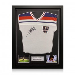 Kevin Keegan Signed 1982 England Football Shirt. Standard Frame