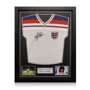 Kevin Keegan Signed 1982 England Shirt. Standard Frame