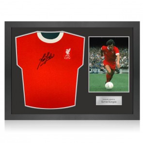 Kevin Keegan Front Signed Liverpool 1973 Football Shirt. Icon Frame