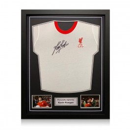 Kevin Keegan Signed Liverpool Football Shirt. 1973 Away. Standard Frame