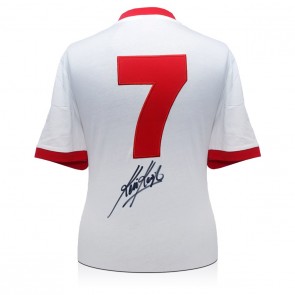 Kevin Keegan Signed Liverpool 1973 Away Shirt. Number 7 