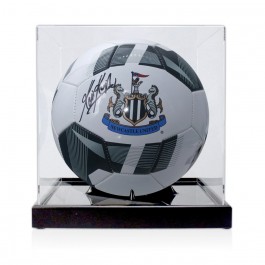 Kevin Keegan Signed Newcastle Football. In Display Case