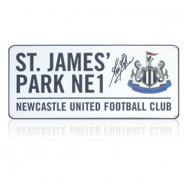 Kevin Keegan Signed Newcastle United Street Sign