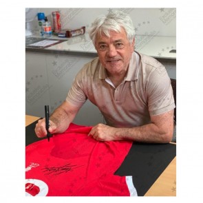 Kevin Keegan Signed 1973 Liverpool Football Shirt. Deluxe Frame