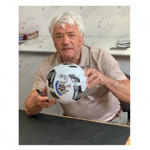 Kevin Keegan Signed Newcastle Football. In Display Case