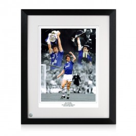Kevin Ratcliffe Signed Everton Photo. Framed