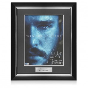 Kit Harington Signed Game Of Thrones Poster: Jon Snow. Deluxe Frame