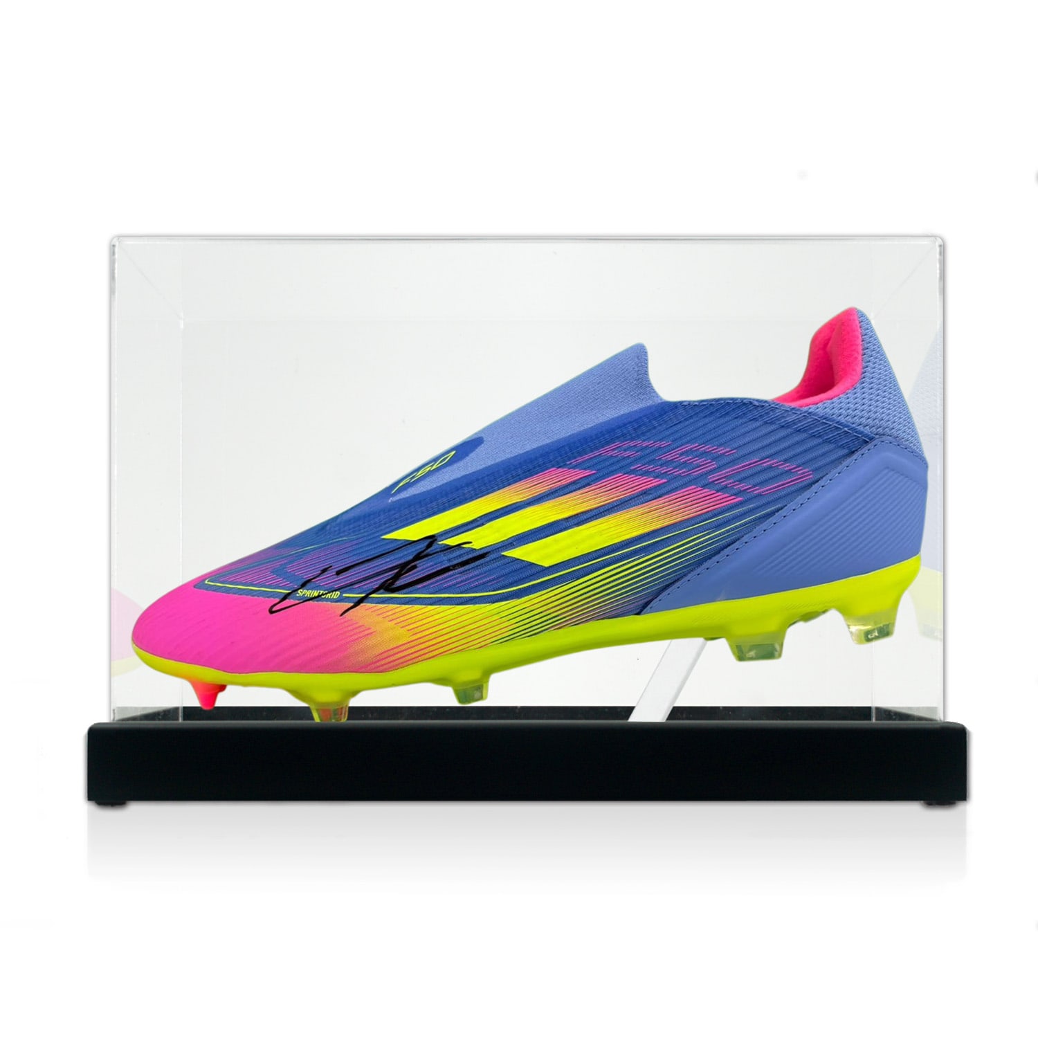Lamine Yamal Signed F50 League Laceless Football Boot. Display Case