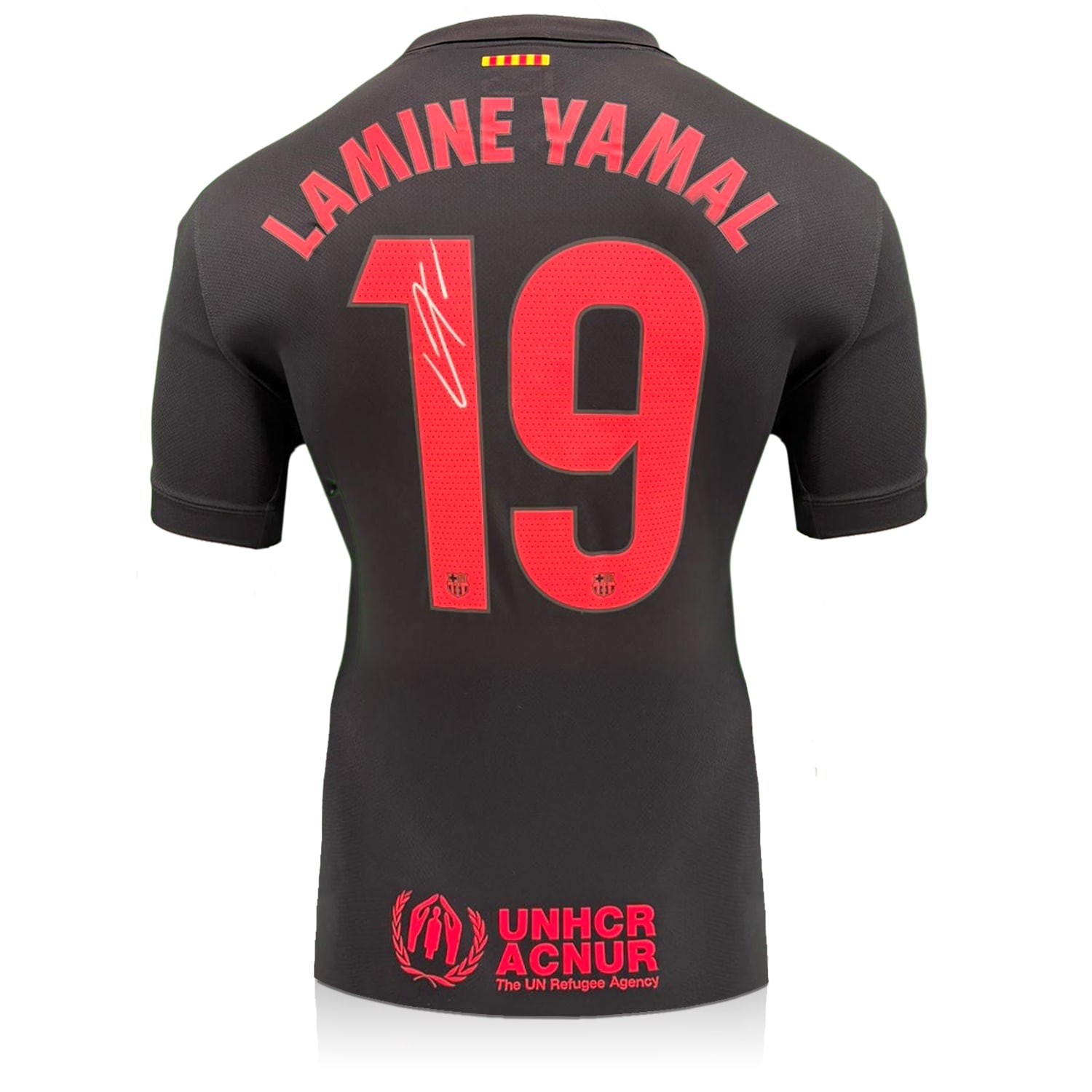 Lamine Yamal Signed 2024-25 Barcelona Away Football Shirt (Silver)
