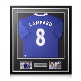 Frank Lampard Signed Chelsea 2016-17 Football Shirt. Deluxe Frame