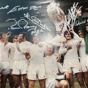 Leeds United 1972 Squad Signed Photo: FA Cup Winners. Damaged A