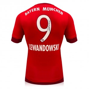 Robert Lewandowski Signed Original Bayern Munich 2015-16 Football Shirt (Original Print)