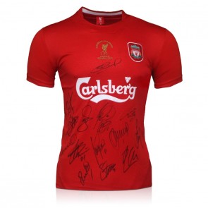 Liverpool 2005 Istanbul Multi Signed Football Shirt (Front)