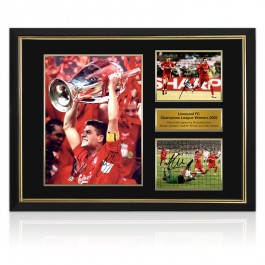Istanbul 2005 Presentation: Signed By Steven Gerrard, Xabi Alonso And Vladimir Smicer. Deluxe Frame