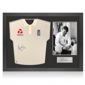 Ian Botham Signed England Cricket Test Shirt. Icon Frame