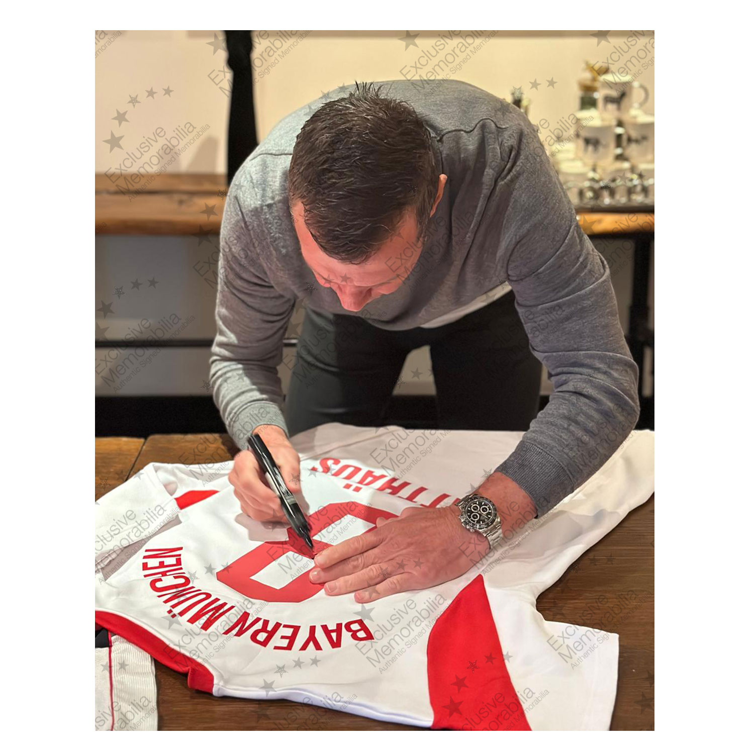 Lothar Matthäus Signed Bayern Munich 1987-88 Football Shirt. Superior Frame