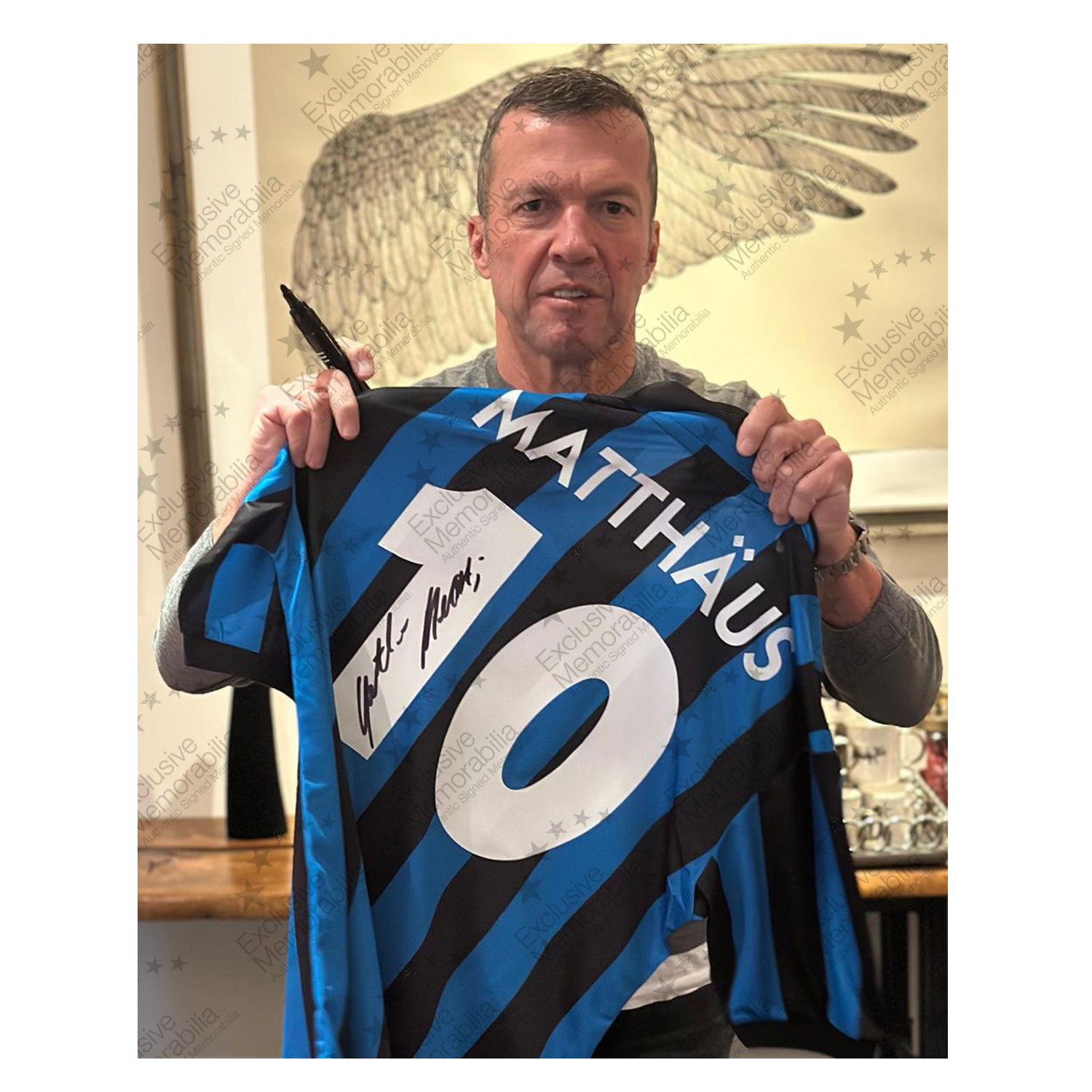 Lothar Matthäus Signed Inter Milan 1990 Home Football Shirt