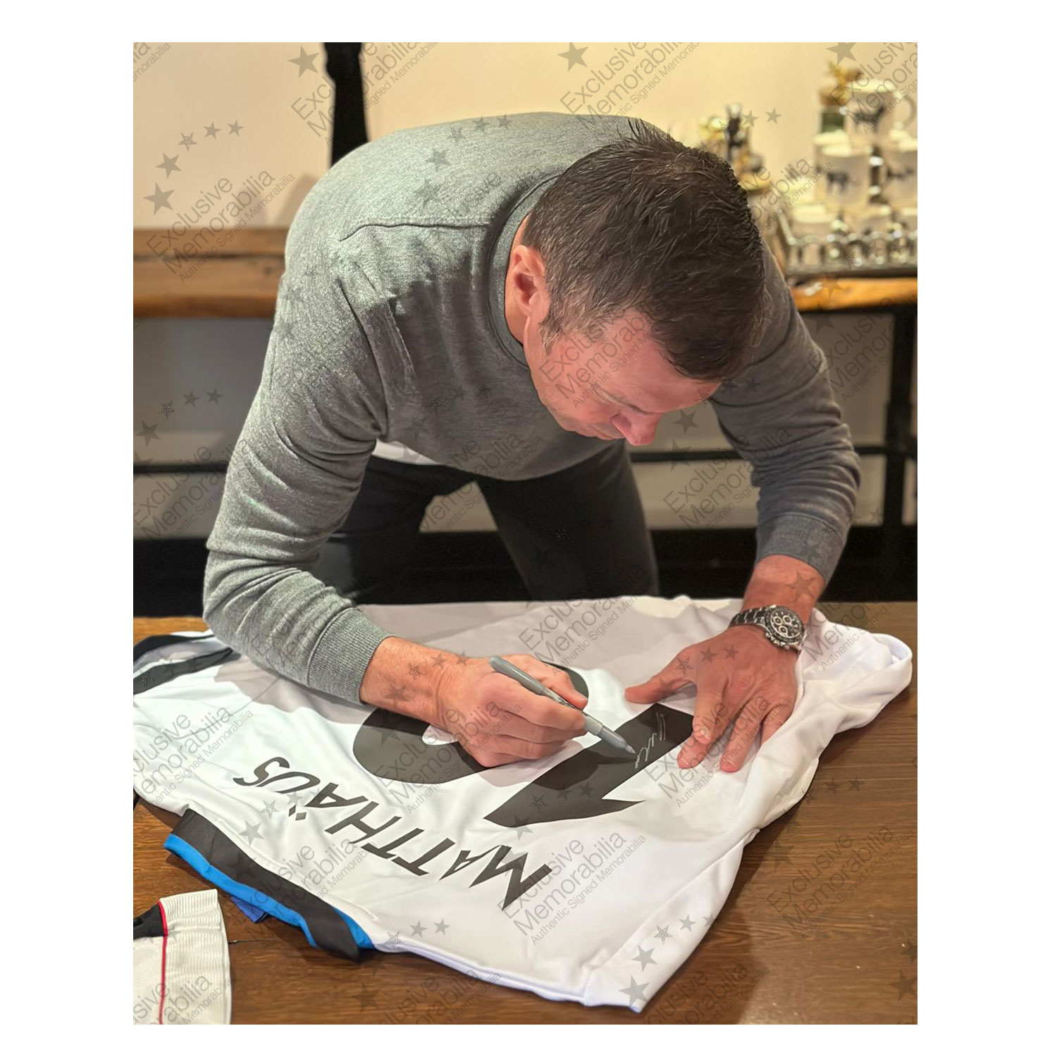 Lothar Matthäus Signed Inter Milan 1990 Away Football Shirt