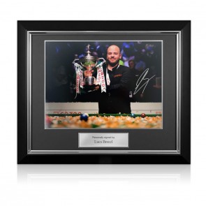 Luca Brecel Signed Snooker Photo: World Champion. Deluxe Frame