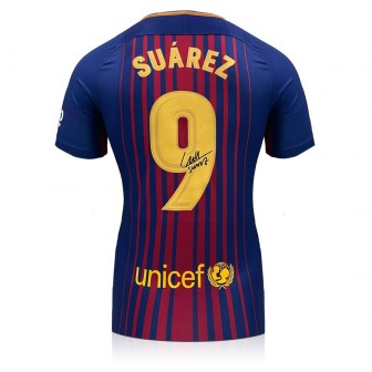Luis Suarez Signed Barcelona 2017-18 Football Shirt
