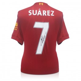 Luis Suarez Signed Liverpool Football Shirt