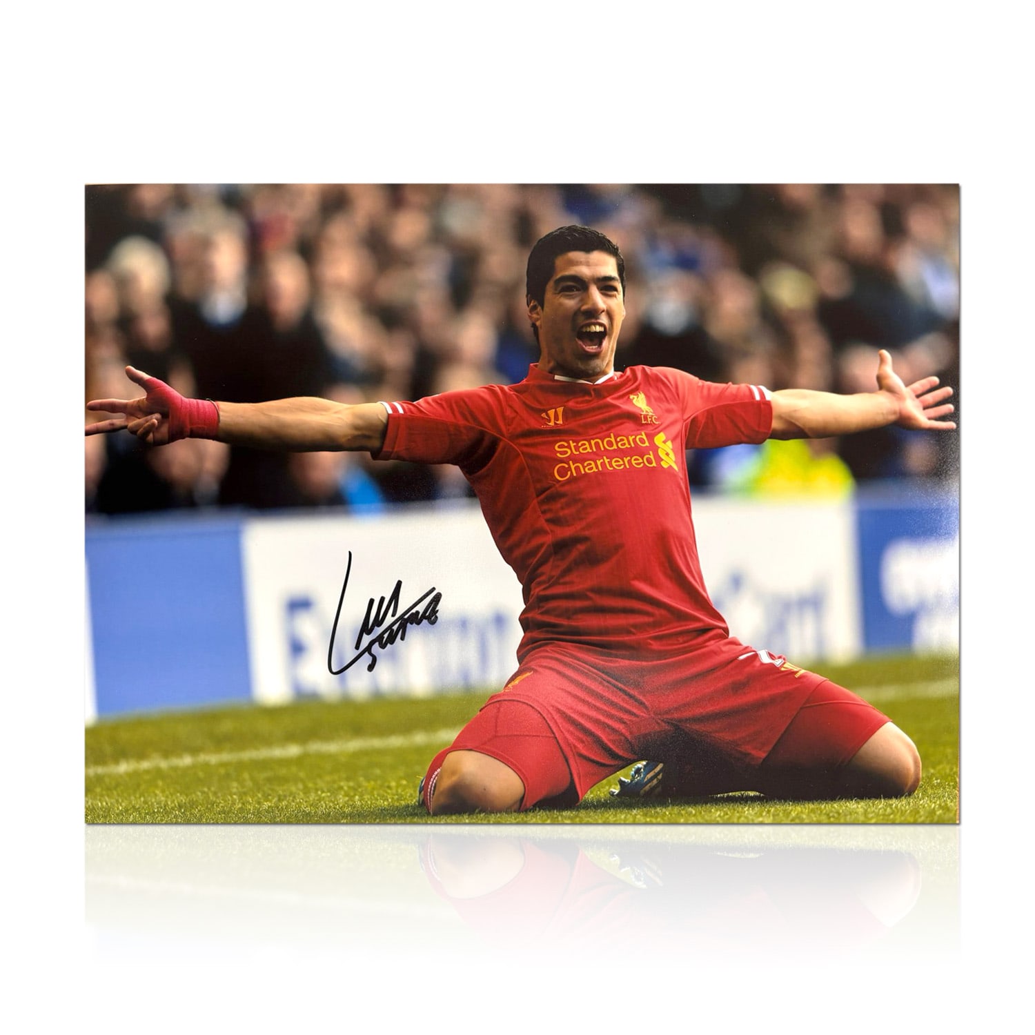 Luis Suarez Signed Liverpool Football Photo