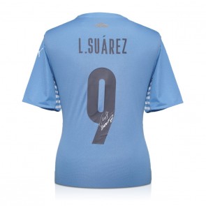 Luis Suarez Signed Uruguay Shirt