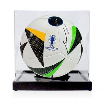 Luka Modric Signed Official Euro 2024 Football. Display Case