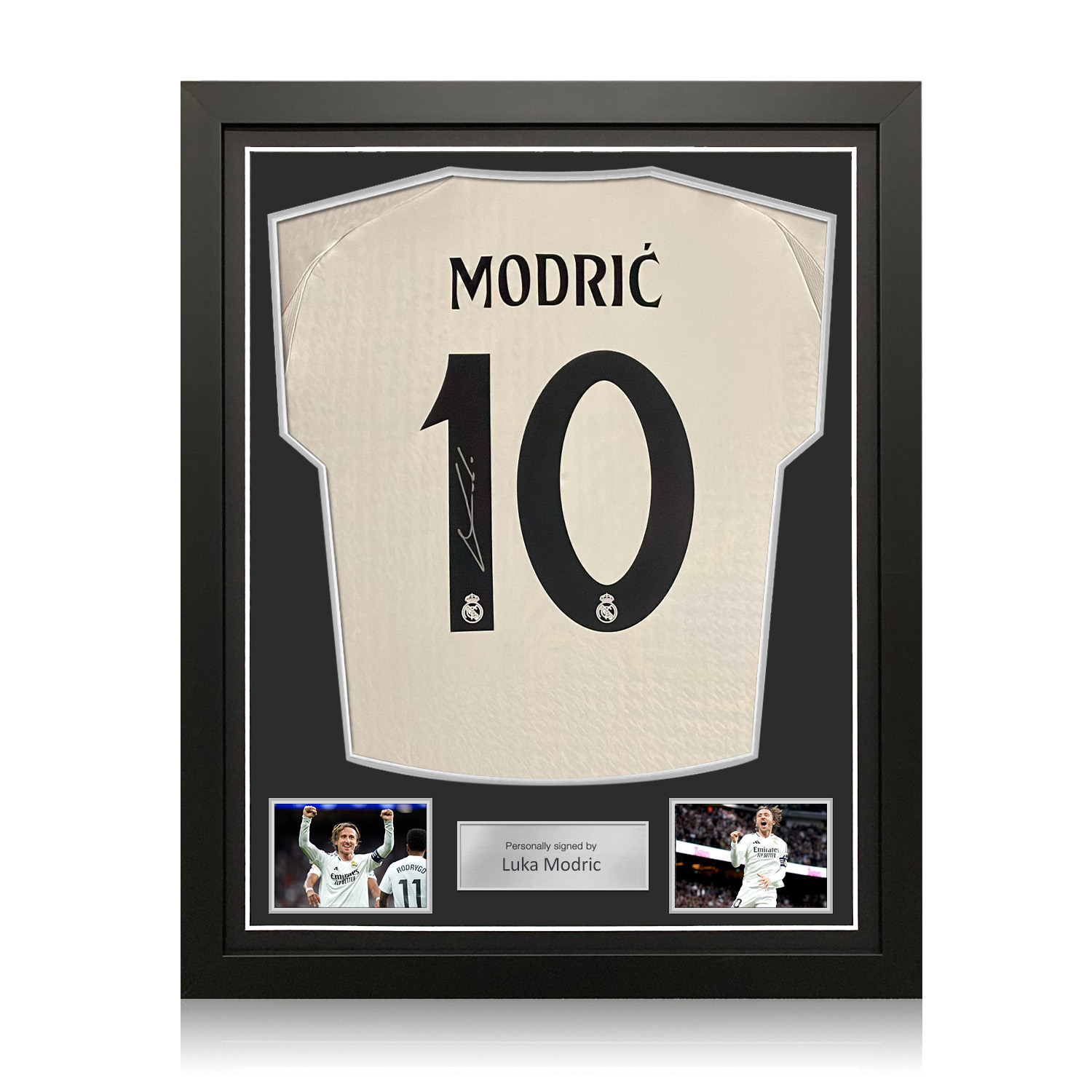 Luka Modric Signed Real Madrid 2024-25 Home Football Shirt. Standard Frame