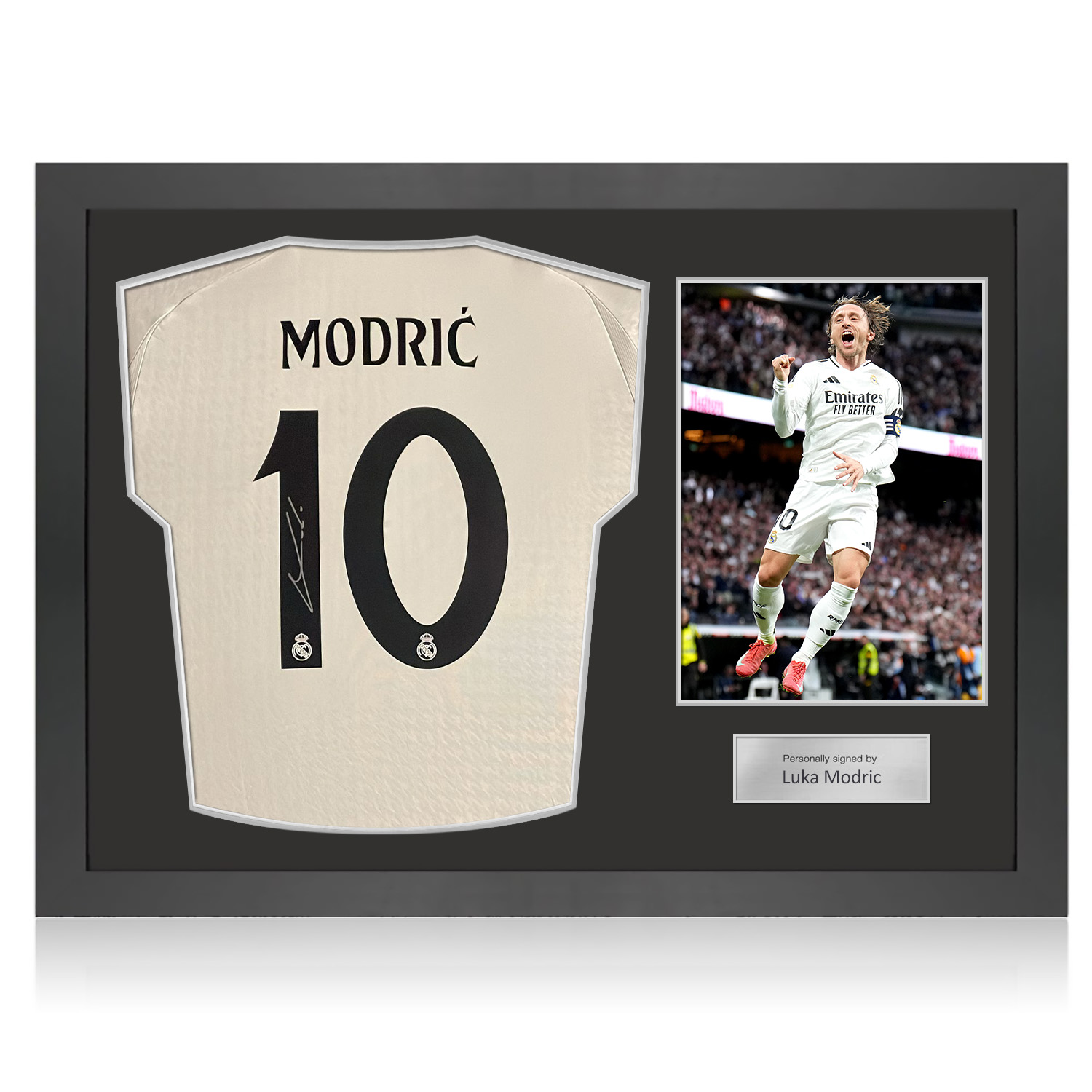 Luka Modric Signed Real Madrid 2024-25 Home Football Shirt. Icon Frame