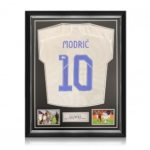 Luka Modric Signed Real Madrid 2021-22 Football Shirt. Superior Frame