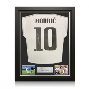Luka Modric Signed Real Madrid 2022-23 Football Shirt. Standard Frame