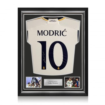 Luka Modric Signed Real Madrid 2023-24 Football Shirt. Superior Frame