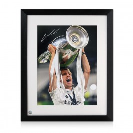 Luka Modric Signed Real Madrid Football Photo: Champions League Winner. Framed