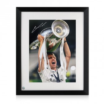 Luka Modric Signed Real Madrid Football Photo: UCL Winner. Framed