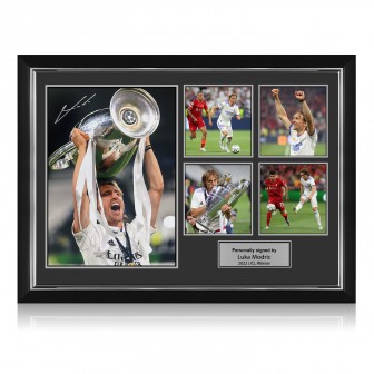 Luka Modric Signed Real Madrid UCL Winner Photo Presentation. Deluxe Silver
