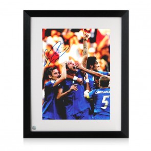 Marco Materazzi Signed Italy Football Photo: 2006 Final. Framed